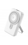 Beyaz standlı MagSafe uyumlu 10000 mAh LCD göstergeli promosyon powerbank